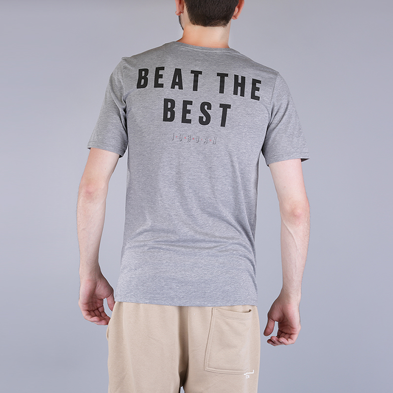 мужская серая футболка Jordan Dry Beat The Best 886120-091 - цена, описание, фото 3